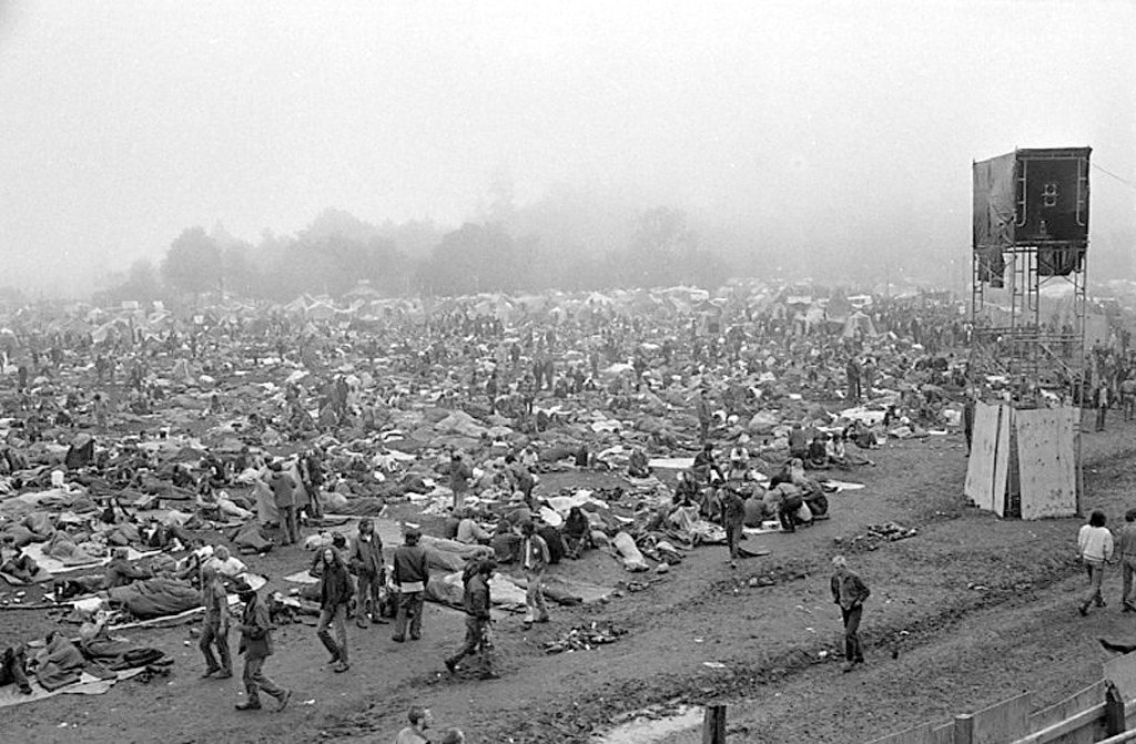 If it weren't for the mud everywhere, this photo might look like the 1969 Woodstock Music Festival. Instead, it's from the Satsop River Fair and Tin Cup Races.